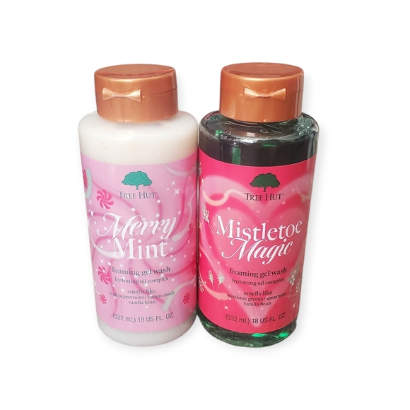 tree hut Other - Merry Mint & Mistletoe Magic Foaming Gel Wash Set 18 oz
